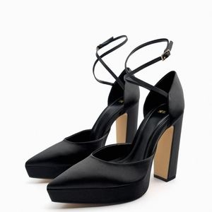 Zara Heeled Platform Shoes black Sizes: 8, 9 and 10 Available BNWT